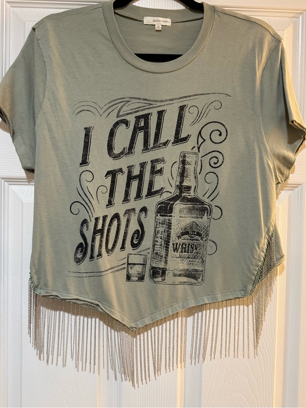 Buckle-I Call The Shots Graphic Fringe Tee